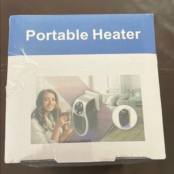 Compact Wall-Mounted Electric Heater - Black and White - Picture 9 of 11